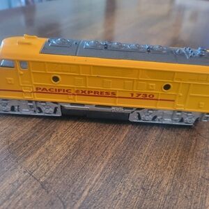 Yellow and Gray Pacific Express Toy Train
